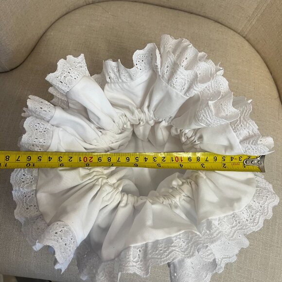 Victorian Mob Cap|Victorian Style Maid Cap|White Vintage Night Cap|Historical - Picture 4 of 5